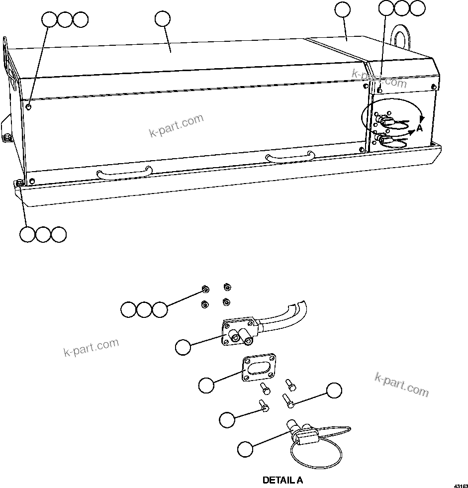 Komatsu parts book diagram for AFE59-FL 930E-4 S/N A31693, A31701, A31710, A31714, A31738 & A31740  TECK - GREENHILLS / FORDING RIVER / QUINTETTE: BATTERY BOX    1/6