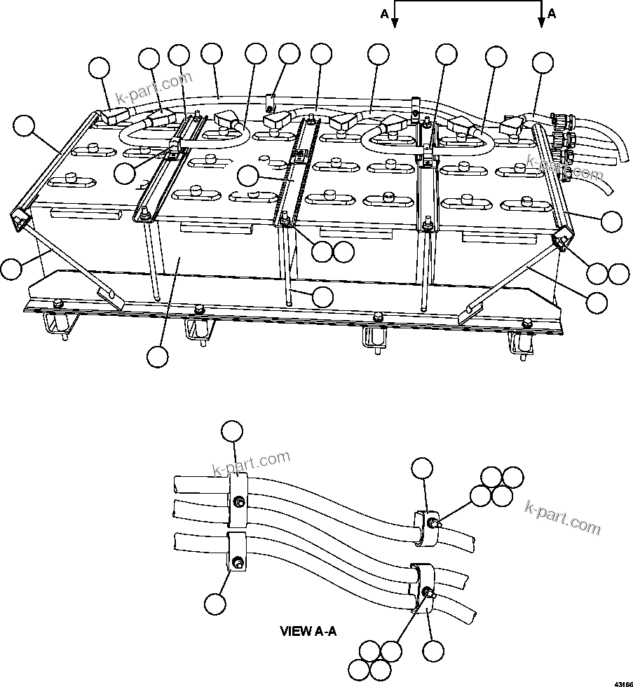 Komatsu parts book diagram for AFE59-FL 930E-4 S/N A31693, A31701, A31710, A31714, A31738 & A31740  TECK - GREENHILLS / FORDING RIVER / QUINTETTE: BATTERY BOX    4/6