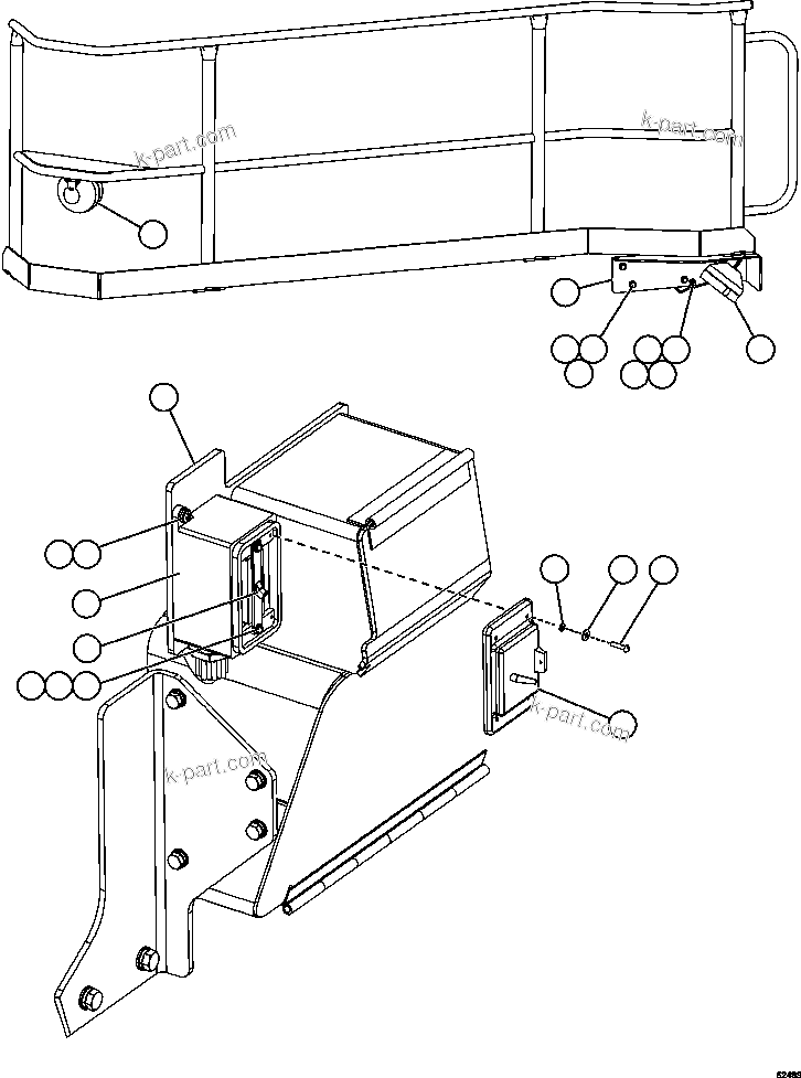 Komatsu parts book diagram for AFE59-FL 930E-4 S/N A31693, A31701, A31710, A31714, A31738 & A31740  TECK - GREENHILLS / FORDING RIVER / QUINTETTE: LADDER LIGHT/ENGINE SHUTDOWN SWITCHES