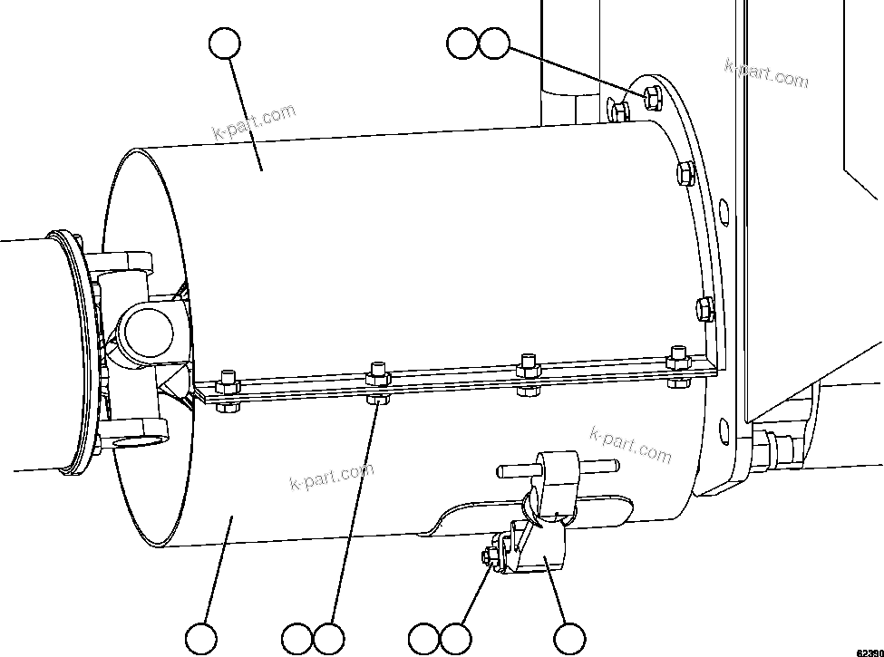Komatsu parts book diagram for AFE59-FL 930E-4 S/N A31693, A31701, A31710, A31714, A31738 & A31740  TECK - GREENHILLS / FORDING RIVER / QUINTETTE: DRIVESHAFT GUARD