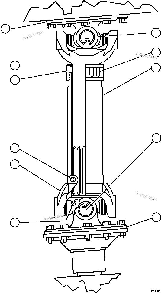Komatsu parts book diagram for AFE59-FL 930E-4 S/N A31693, A31701, A31710, A31714, A31738 & A31740  TECK - GREENHILLS / FORDING RIVER / QUINTETTE: DRIVESHAFT ASSEMBLY      PC0183