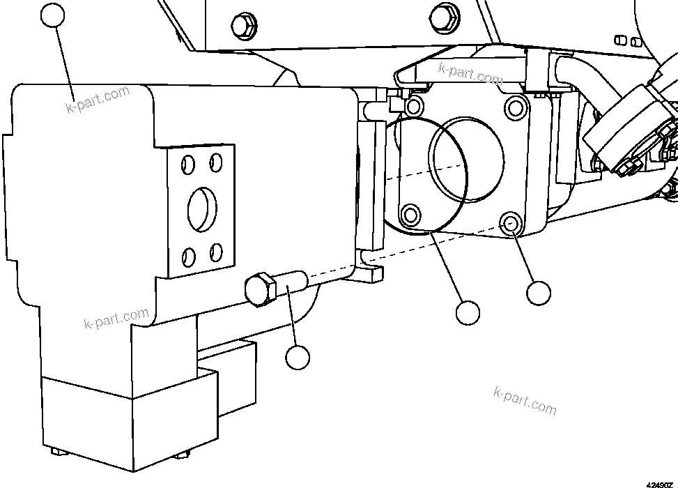 Komatsu parts book diagram for AFE59-FL 930E-4 S/N A31693, A31701, A31710, A31714, A31738 & A31740  TECK - GREENHILLS / FORDING RIVER / QUINTETTE: STEERING PUMP INSTALLATION