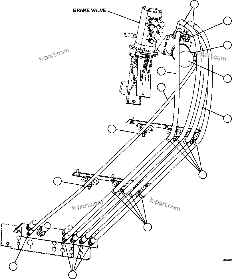 Komatsu parts book diagram for AFE59-FL 930E-4 S/N A31693, A31701, A31710, A31714, A31738 & A31740  TECK - GREENHILLS / FORDING RIVER / QUINTETTE: STEERING CONTROL UNIT PIPING