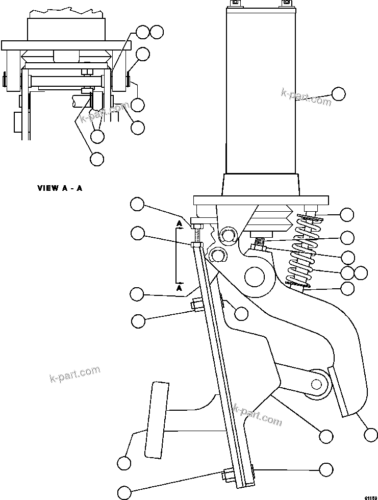 Komatsu parts book diagram for AFE59-FL 930E-4 S/N A31693, A31701, A31710, A31714, A31738 & A31740  TECK - GREENHILLS / FORDING RIVER / QUINTETTE: RETARD/BRAKE VALVE ASSEMBLY     PC1955