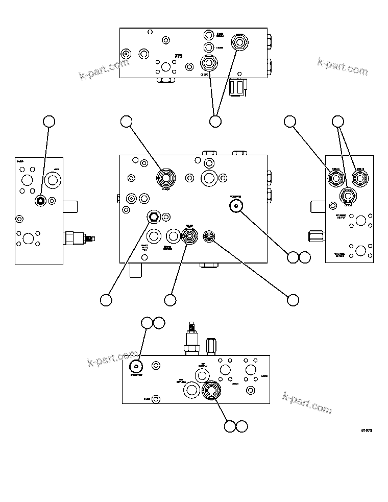 Komatsu parts book diagram for AFE59-FL 930E-4 S/N A31693, A31701, A31710, A31714, A31738 & A31740  TECK - GREENHILLS / FORDING RIVER / QUINTETTE: BLEEDDOWN MANIFOLD      PC1493