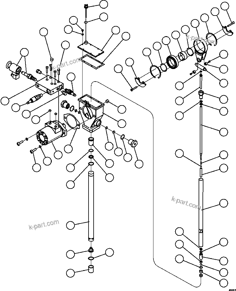 Komatsu parts book diagram for AFE59-FL 930E-4 S/N A31693, A31701, A31710, A31714, A31738 & A31740  TECK - GREENHILLS / FORDING RIVER / QUINTETTE: LUBE PUMP ASSEMBLY    (SERIES B)      XA4126
