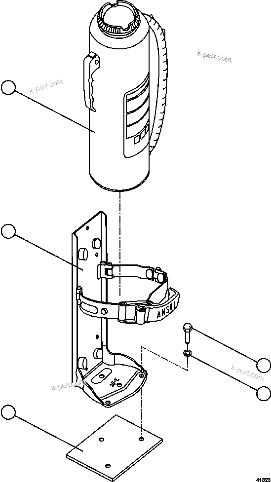 Komatsu parts book diagram for AFE59-FL 930E-4 S/N A31693, A31701, A31710, A31714, A31738 & A31740  TECK - GREENHILLS / FORDING RIVER / QUINTETTE: FIRE EXTINGUISHER