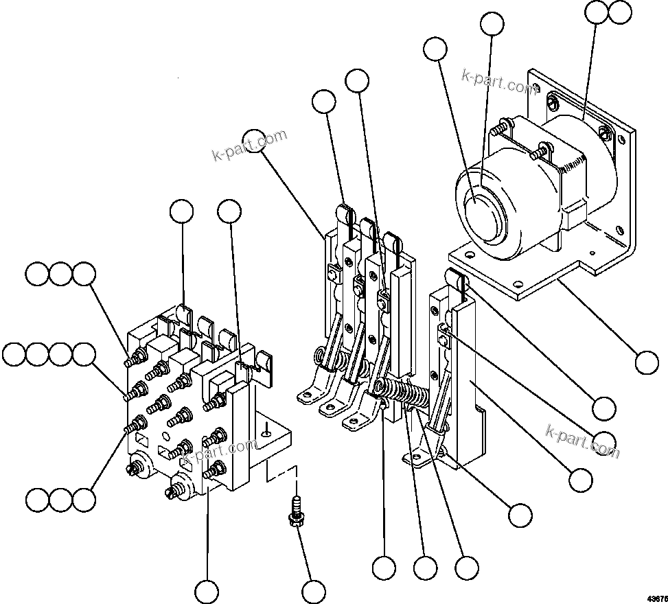 Komatsu parts book diagram for AFE59-FL 930E-4 S/N A31693, A31701, A31710, A31714, A31738 & A31740  TECK - GREENHILLS / FORDING RIVER / QUINTETTE: RELAY - CPR & GFR        VG7043