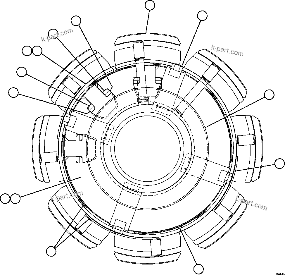 Komatsu parts book diagram for AFE59-FL 930E-4 S/N A31693, A31701, A31710, A31714, A31738 & A31740  TECK - GREENHILLS / FORDING RIVER / QUINTETTE: ALTERNATOR - ROTOR ASSEMBLY        58E-06-03060