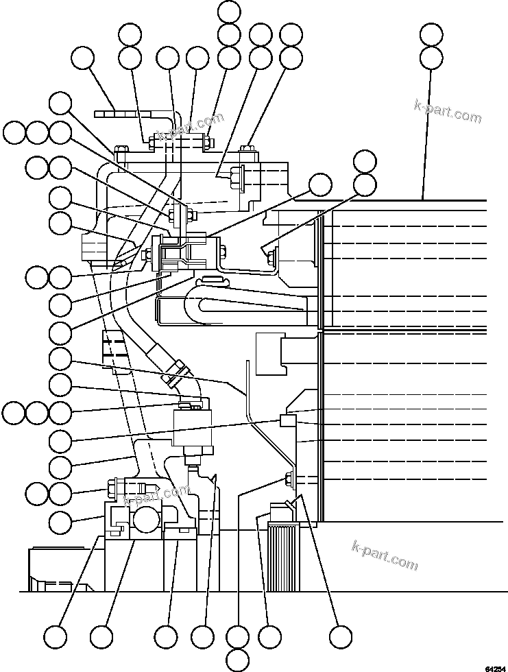 Komatsu parts book diagram for AFE59-FL 930E-4 S/N A31693, A31701, A31710, A31714, A31738 & A31740  TECK - GREENHILLS / FORDING RIVER / QUINTETTE: MOTOR ASSEMBLY - WHEEL    1/2          XA4259