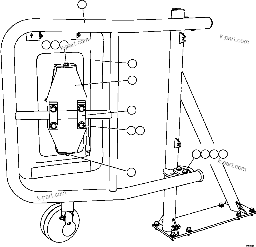 Komatsu parts book diagram for AFE59-FV 930E-4 S/N A31832 - A31834, A31838 - A31839 & A31847 - A31848  LOS BRONCES: RH MIRROR INSTALLATION