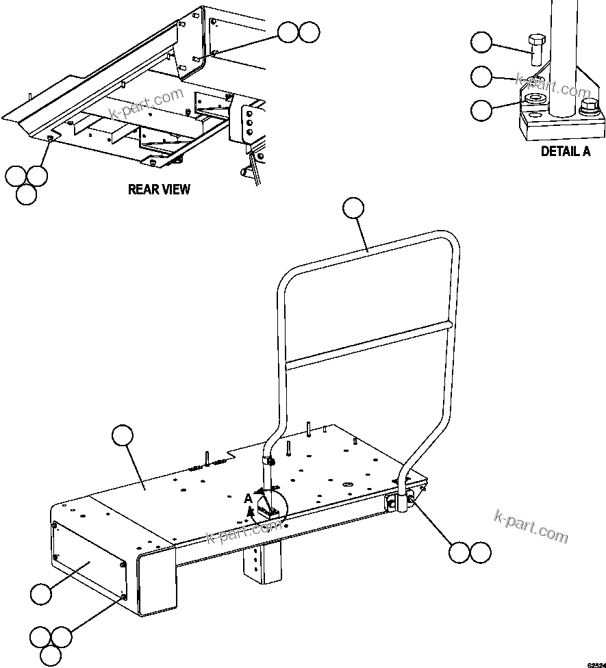 Komatsu parts book diagram for AFE59-FV 930E-4 S/N A31832 - A31834, A31838 - A31839 & A31847 - A31848  LOS BRONCES: LH PLATFORM