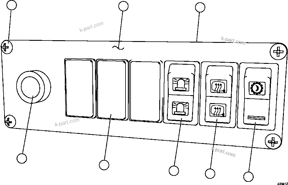 Komatsu parts book diagram for AFE59-FV 930E-4 S/N A31832 - A31834, A31838 - A31839 & A31847 - A31848  LOS BRONCES: LOWER RH DASH MODULE