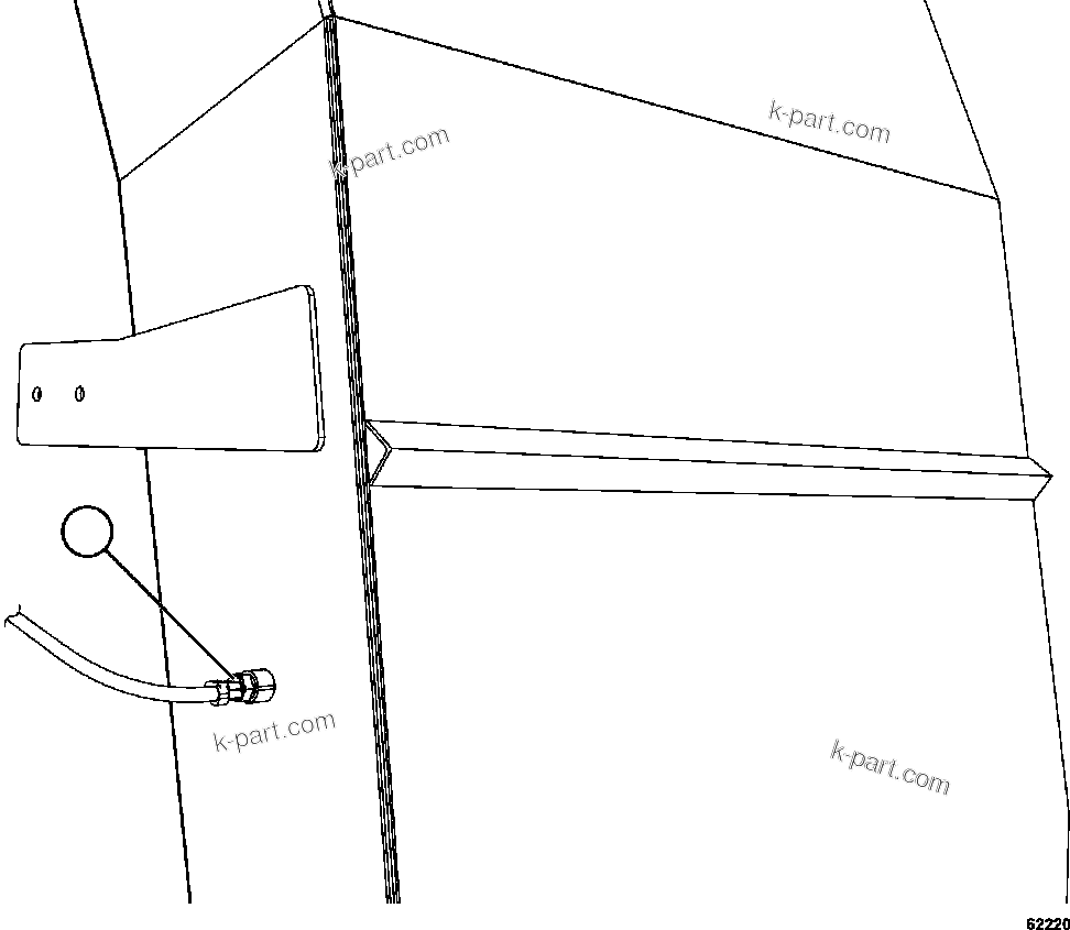 Komatsu parts book diagram for AFE59-FV 930E-4 S/N A31832 - A31834, A31838 - A31839 & A31847 - A31848  LOS BRONCES: ALTERNATOR BLOWER INLET DUCT TEMPERATURE SENSOR