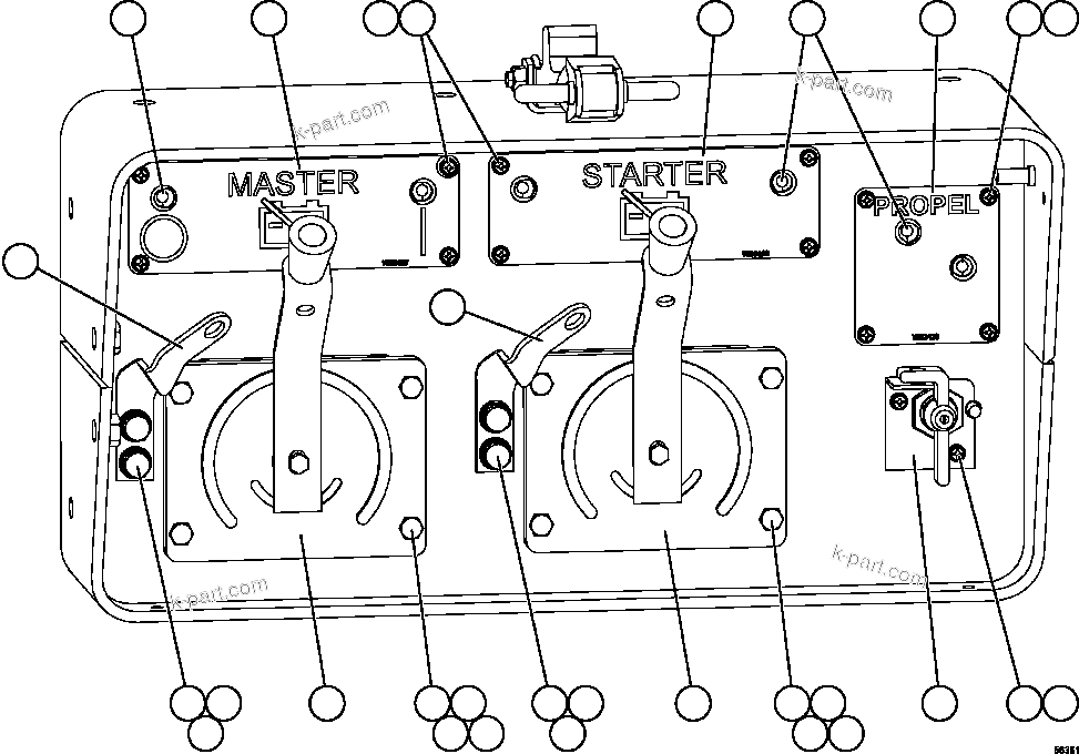 Komatsu parts book diagram for AFE59-FV 930E-4 S/N A31832 - A31834, A31838 - A31839 & A31847 - A31848  LOS BRONCES: ISOLATION BOX    1/3    58F-06-40110