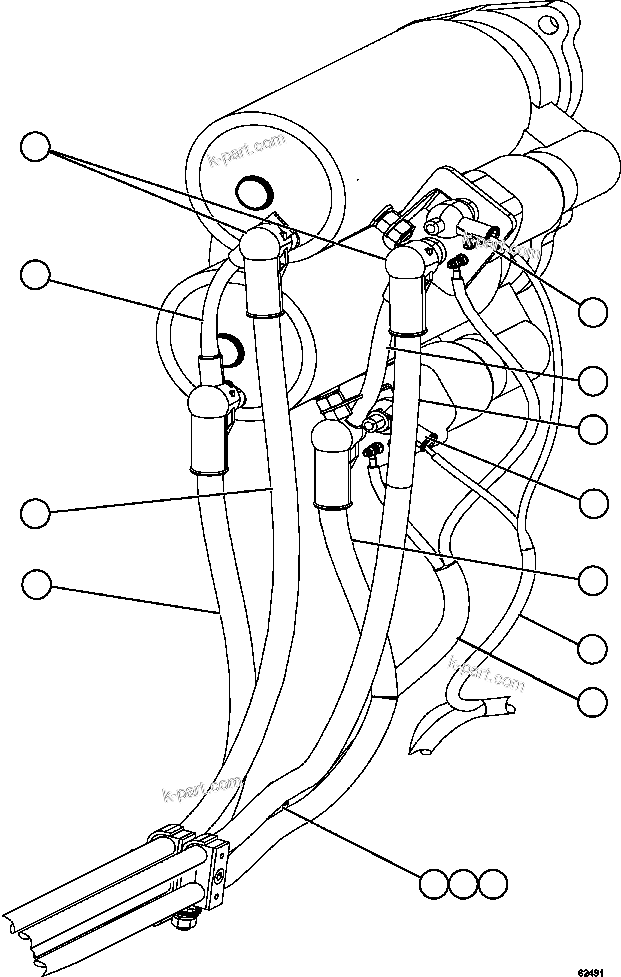 Komatsu parts book diagram for AFE59-FV 930E-4 S/N A31832 - A31834, A31838 - A31839 & A31847 - A31848  LOS BRONCES: ENGINE WIRING - CRANKING MOTORS