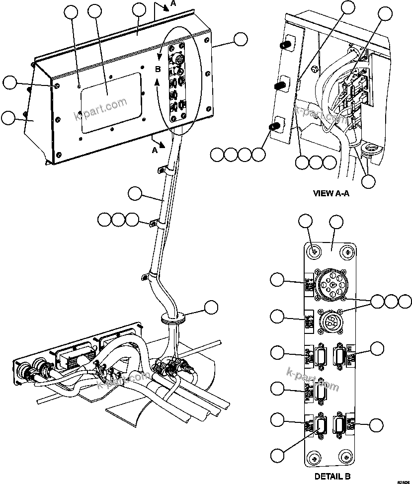 Komatsu parts book diagram for AFE59-FV 930E-4 S/N A31832 - A31834, A31838 - A31839 & A31847 - A31848  LOS BRONCES: DID PANEL INSTALLATION