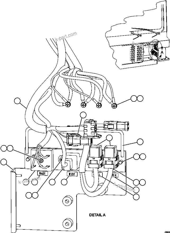 Komatsu parts book diagram for AFE59-FV 930E-4 S/N A31832 - A31834, A31838 - A31839 & A31847 - A31848  LOS BRONCES: WIPER/WASHER TIMER DELAY MODULES