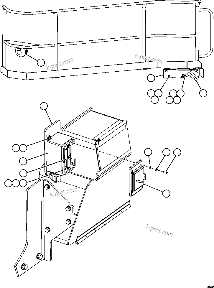 Komatsu parts book diagram for AFE59-FV 930E-4 S/N A31832 - A31834, A31838 - A31839 & A31847 - A31848  LOS BRONCES: LADDER LIGHT SWITCH