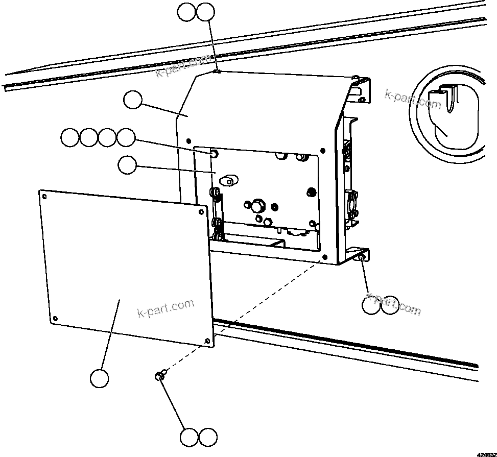 Komatsu parts book diagram for AFE59-FV 930E-4 S/N A31832 - A31834, A31838 - A31839 & A31847 - A31848  LOS BRONCES: BLEEDDOWN MANIFOLD INSTALLATION