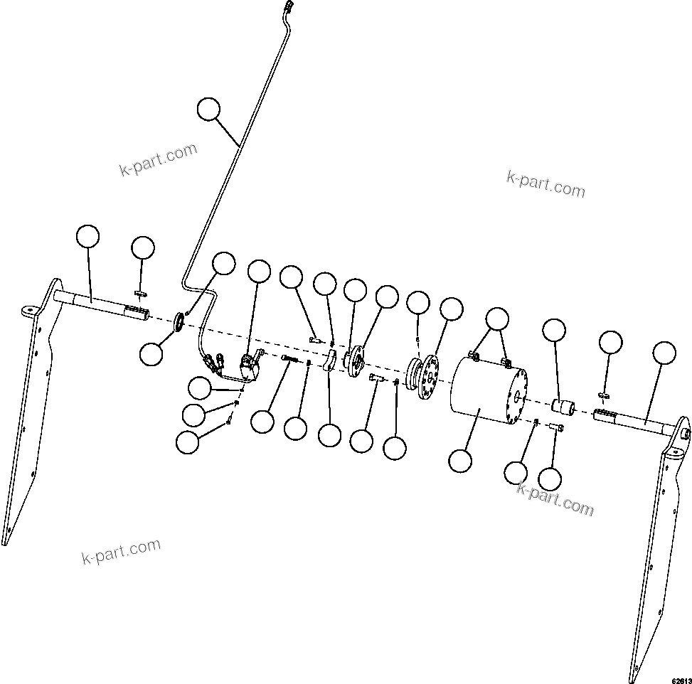 Komatsu parts book diagram for AFE59-FV 930E-4 S/N A31832 - A31834, A31838 - A31839 & A31847 - A31848  LOS BRONCES: LADDER ASSEMBLY    2/2    58F-60-01220
