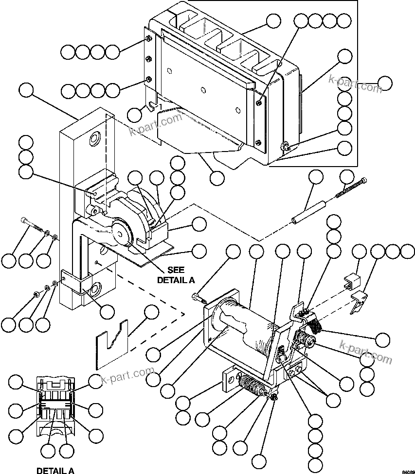Komatsu parts book diagram for AFE59-FV 930E-4 S/N A31832 - A31834, A31838 - A31839 & A31847 - A31848  LOS BRONCES: CONTACTOR - GF & GFR             VE1317