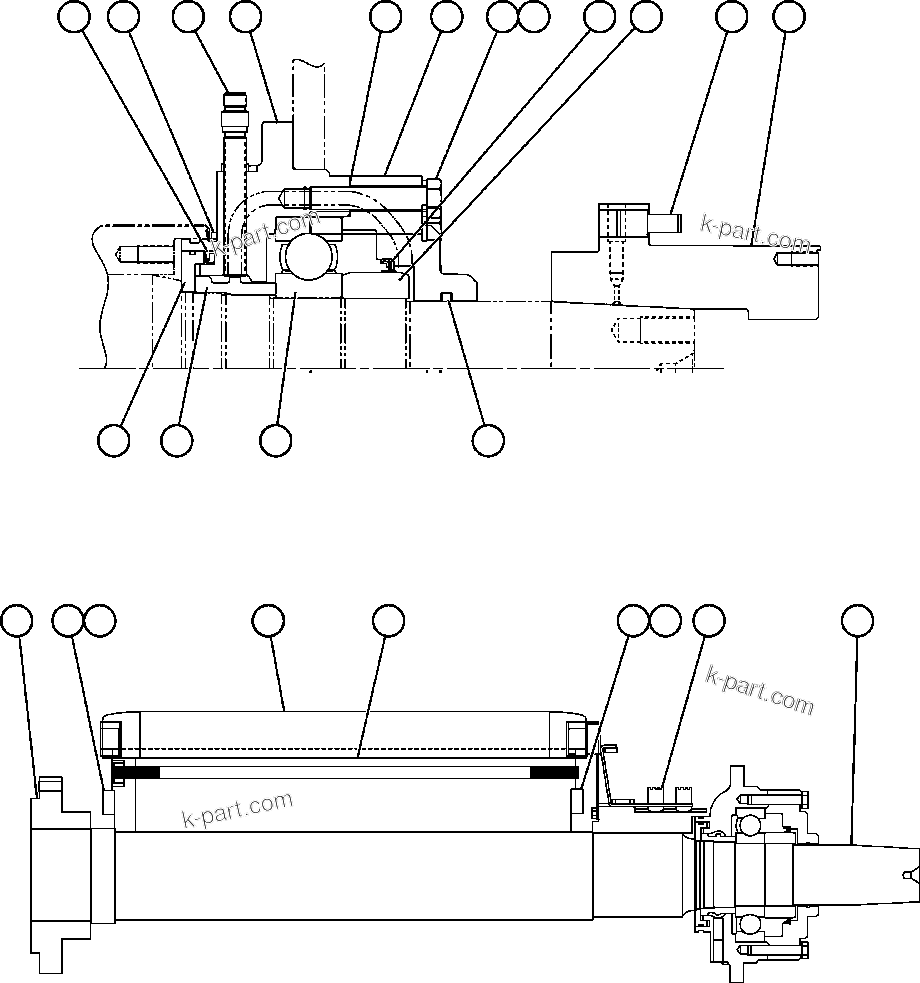 Komatsu parts book diagram for AFE59-FV 930E-4 S/N A31832 - A31834, A31838 - A31839 & A31847 - A31848  LOS BRONCES: ALTERNATOR - ENGINE MOUNT   2/2