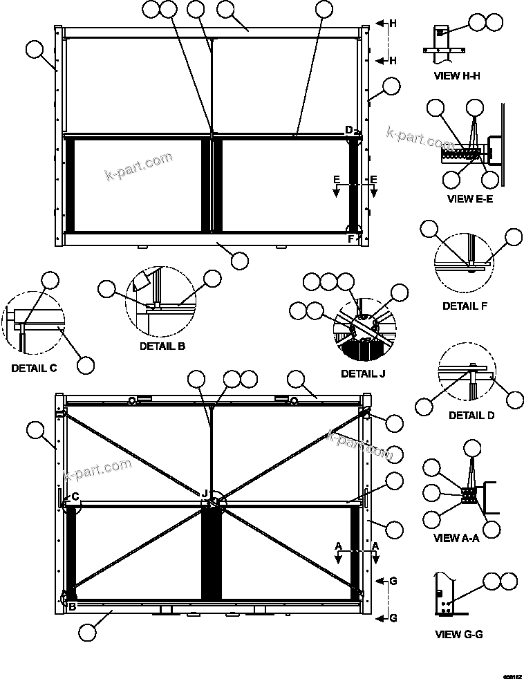 Komatsu parts book diagram for AFE59-FW 930E-4 S/N A31849 & A31860  CERREJON: LOW & HIGH TEMPERATURE CORES