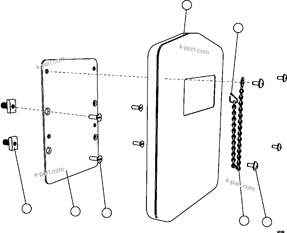 Komatsu parts book diagram for AFE59-FW 930E-4 S/N A31849 & A31860  CERREJON: MANUAL HOLDER