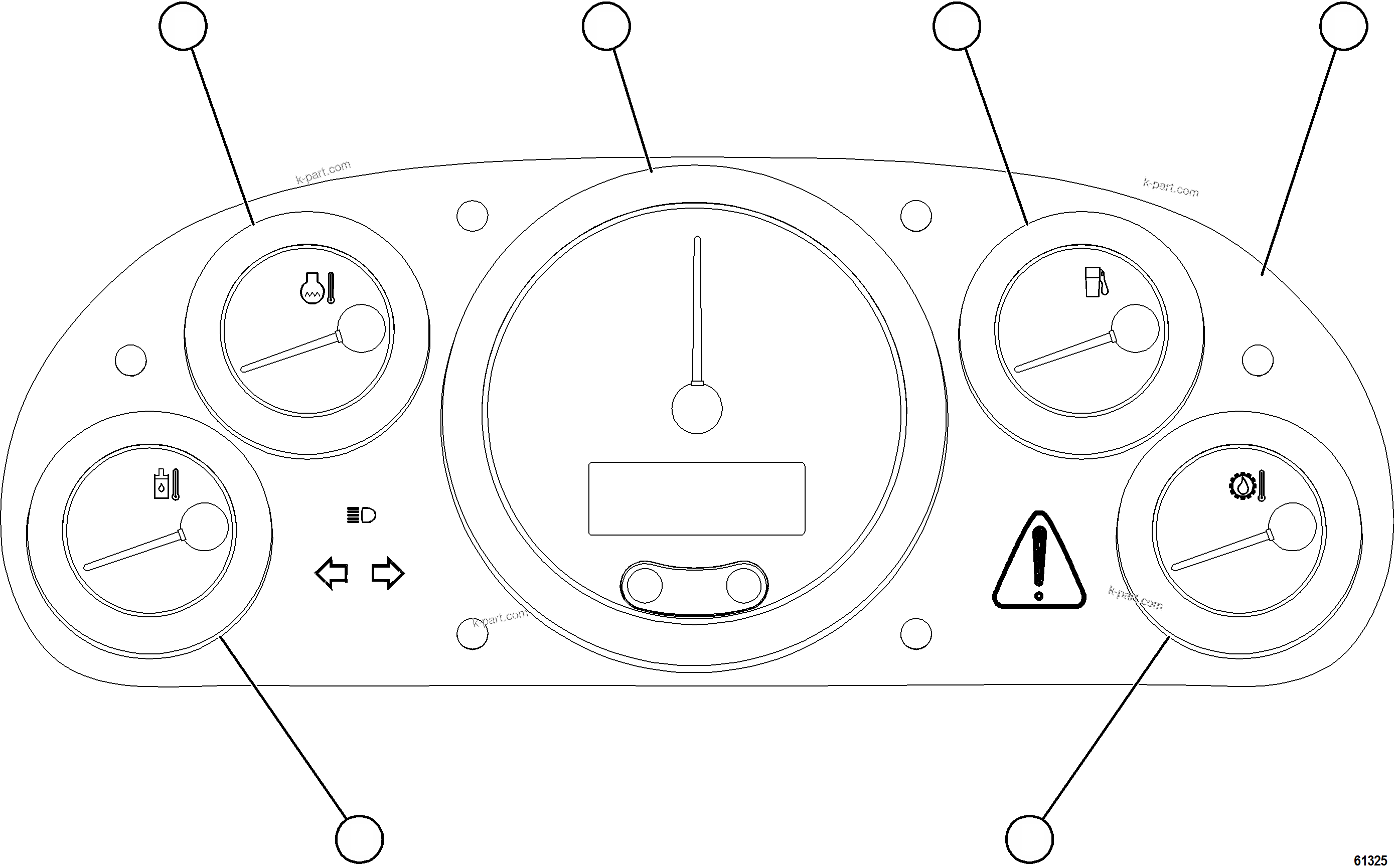 Komatsu parts book diagram for AFE59-FW 930E-4 S/N A31849 & A31860  CERREJON: GAUGE PANEL
