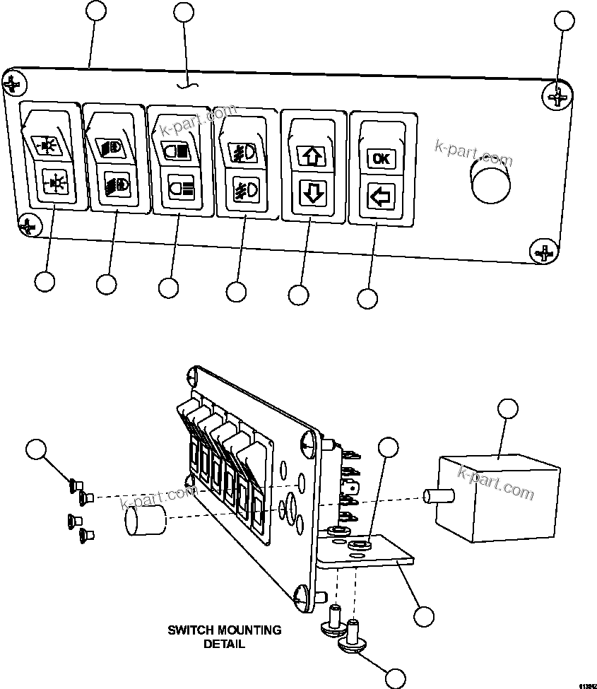 Komatsu parts book diagram for AFE59-FW 930E-4 S/N A31849 & A31860  CERREJON: LOWER LH DASH MODULE