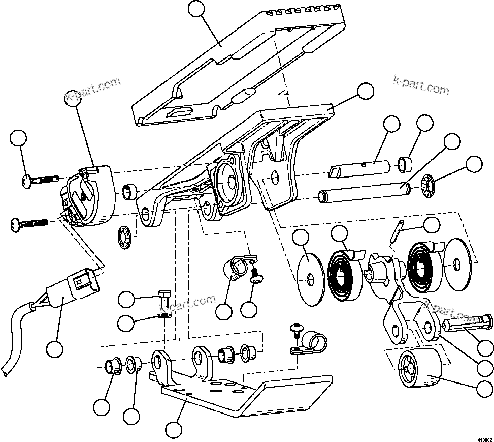 Komatsu parts book diagram for AFE59-FW 930E-4 S/N A31849 & A31860  CERREJON: ELECTRONIC TREADLE           PB9506