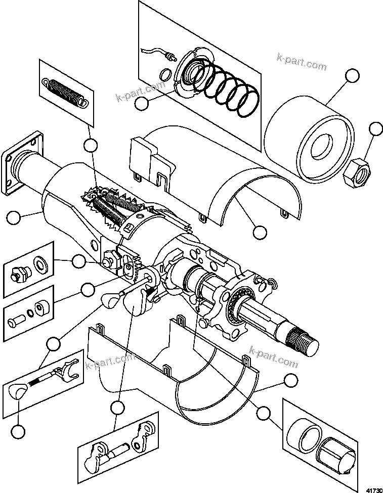 Komatsu parts book diagram for AFE59-FW 930E-4 S/N A31849 & A31860  CERREJON: STEERING COLUMN ASSEMBLY       XB8878