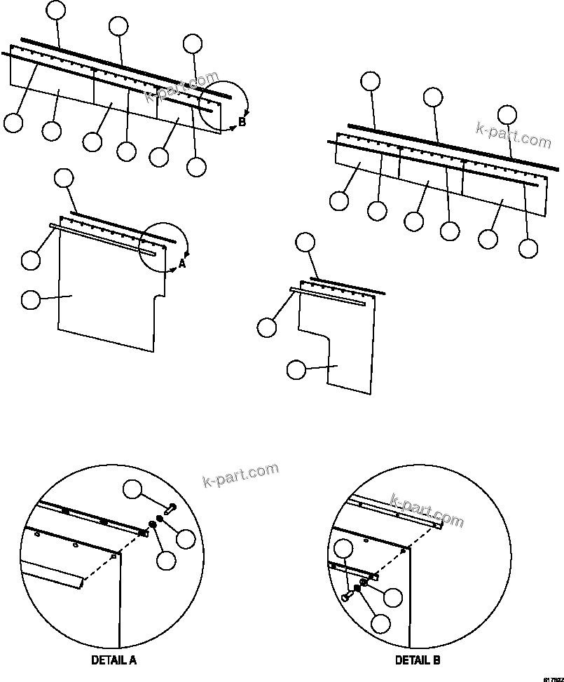 Komatsu parts book diagram for AFE59-FW 930E-4 S/N A31849 & A31860  CERREJON: BODY MUD FLAPS    2/2