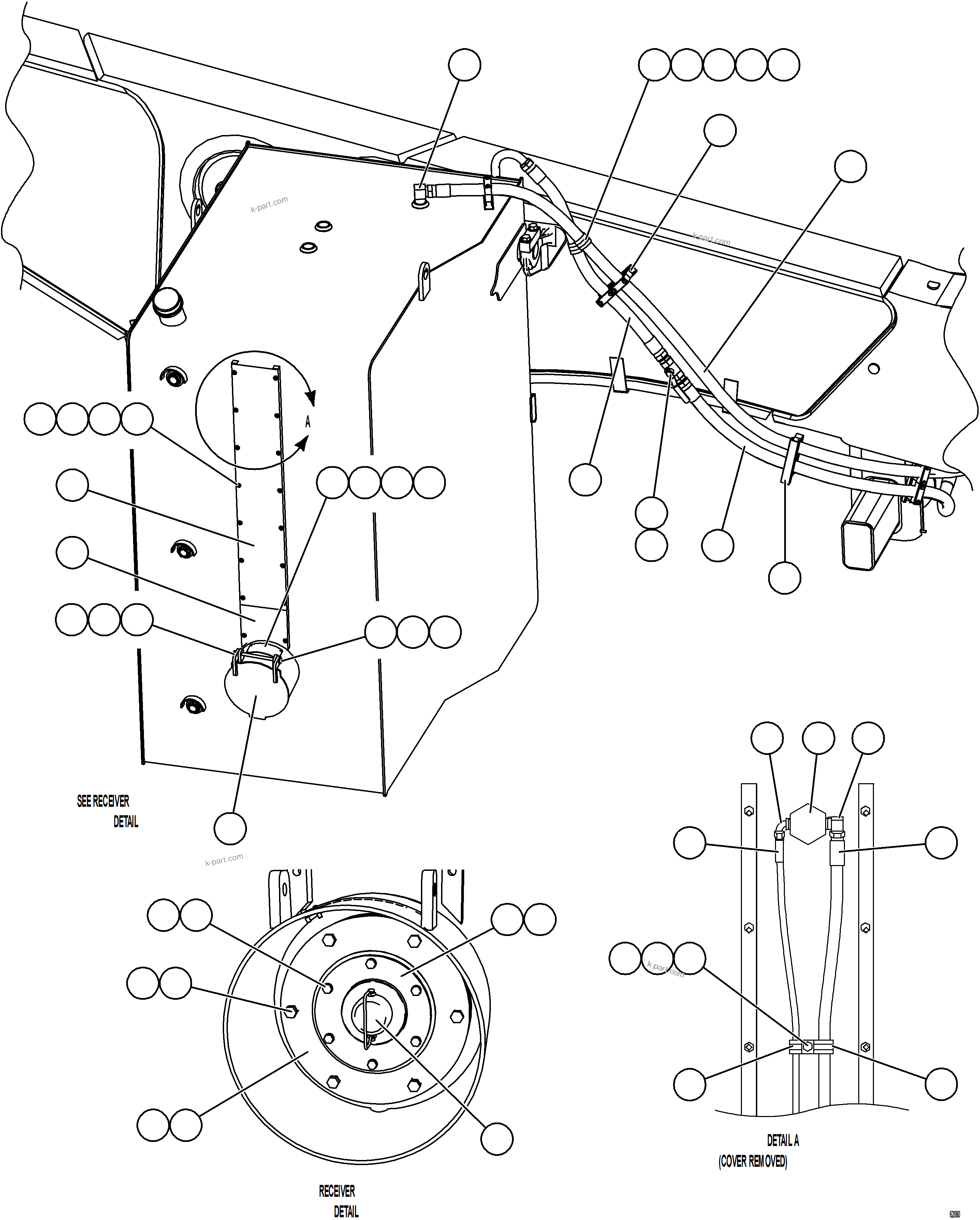 Komatsu parts book diagram for AFE59-FW 930E-4 S/N A31849 & A31860  CERREJON: FUEL SYSTEM PIPING   1/3