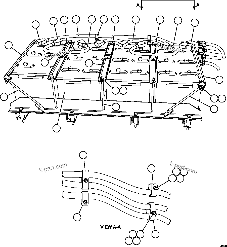 Komatsu parts book diagram for AFE59-FW 930E-4 S/N A31849 & A31860  CERREJON: BATTERY BOX    4/6