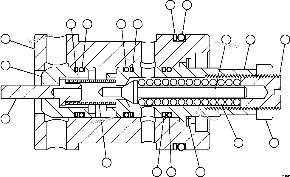 Komatsu parts book diagram for AFE59-FW 930E-4 S/N A31849 & A31860  CERREJON: RELIEF VALVE ASSEMBLY              VE3567
