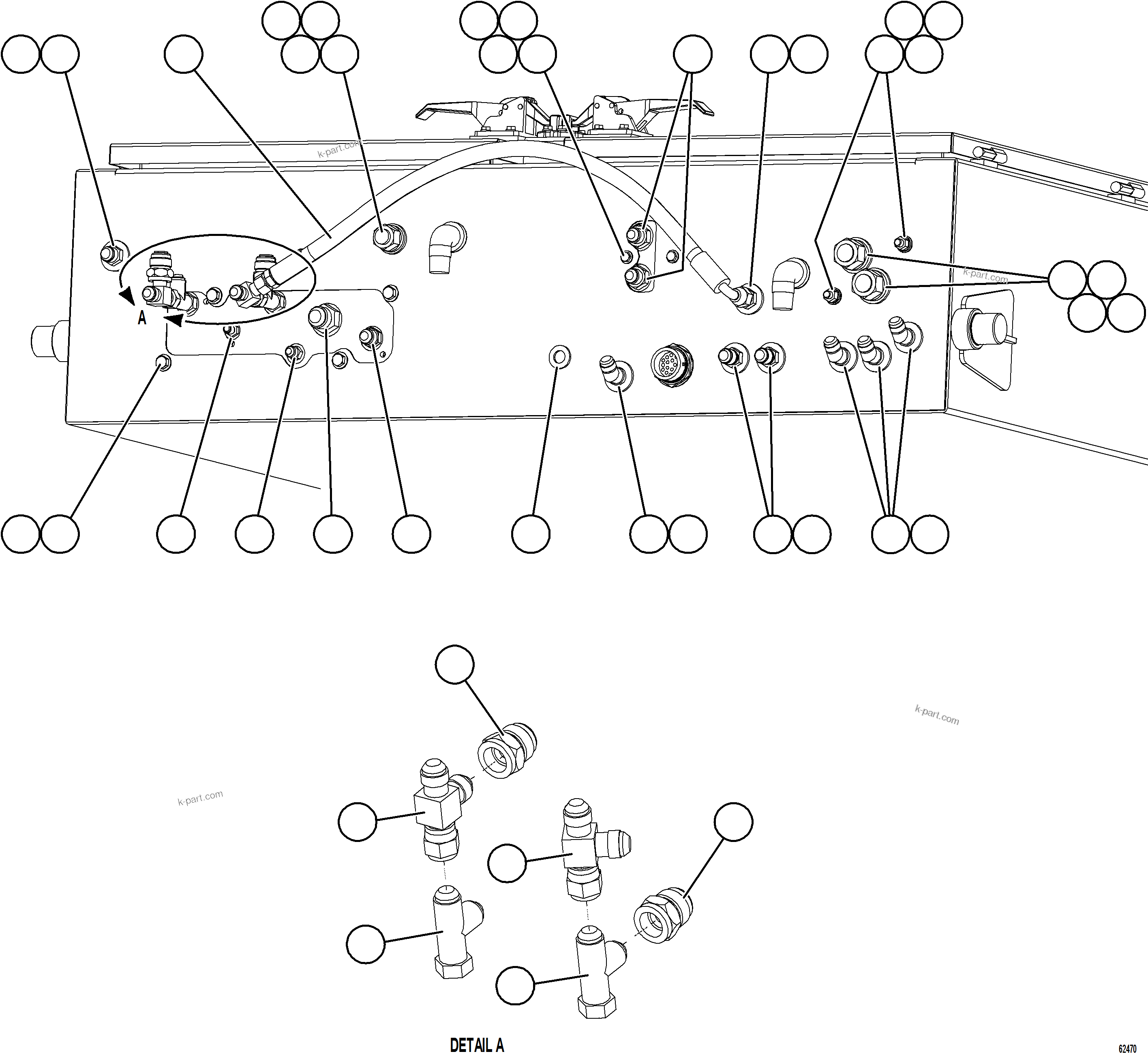 Komatsu parts book diagram for AFE59-FW 930E-4 S/N A31849 & A31860  CERREJON: HYDRAULIC BRAKE CABINET    2/2