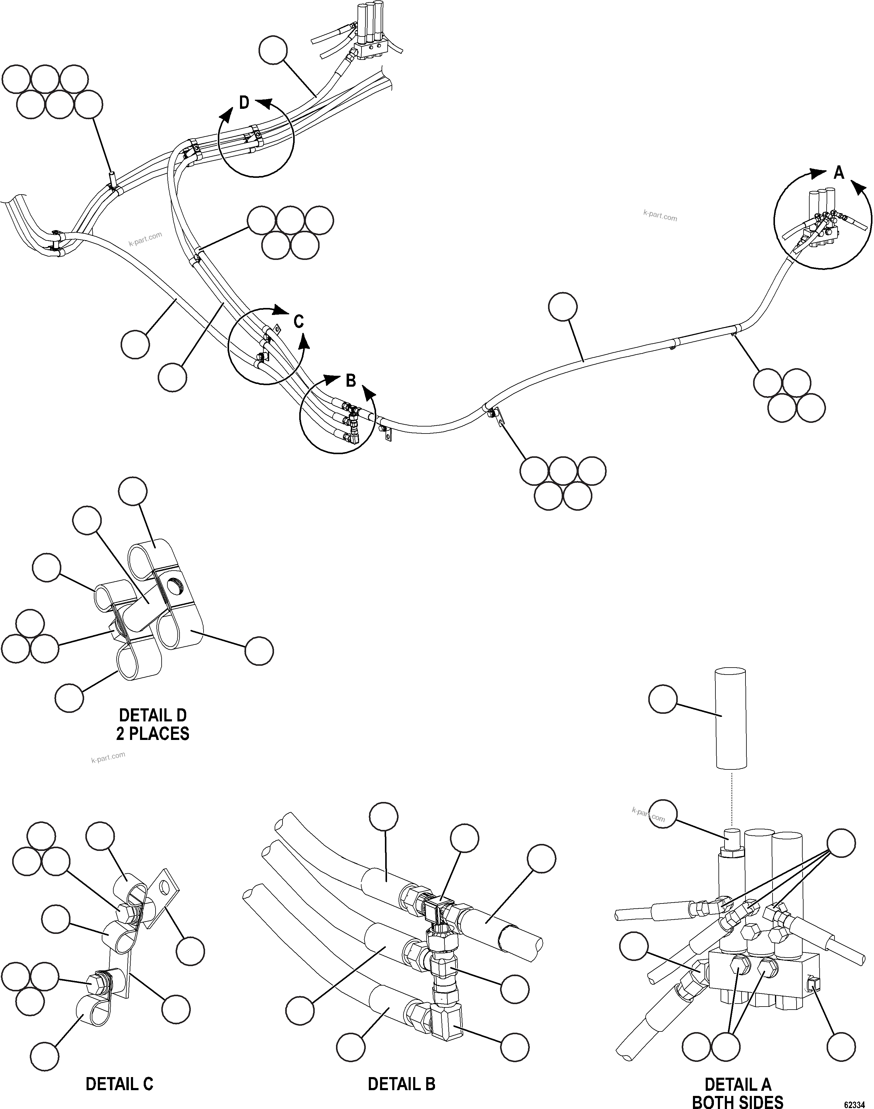 Komatsu parts book diagram for AFE59-FW 930E-4 S/N A31849 & A31860  CERREJON: AUTOMATIC LUBRICATION SYSTEM    3/4