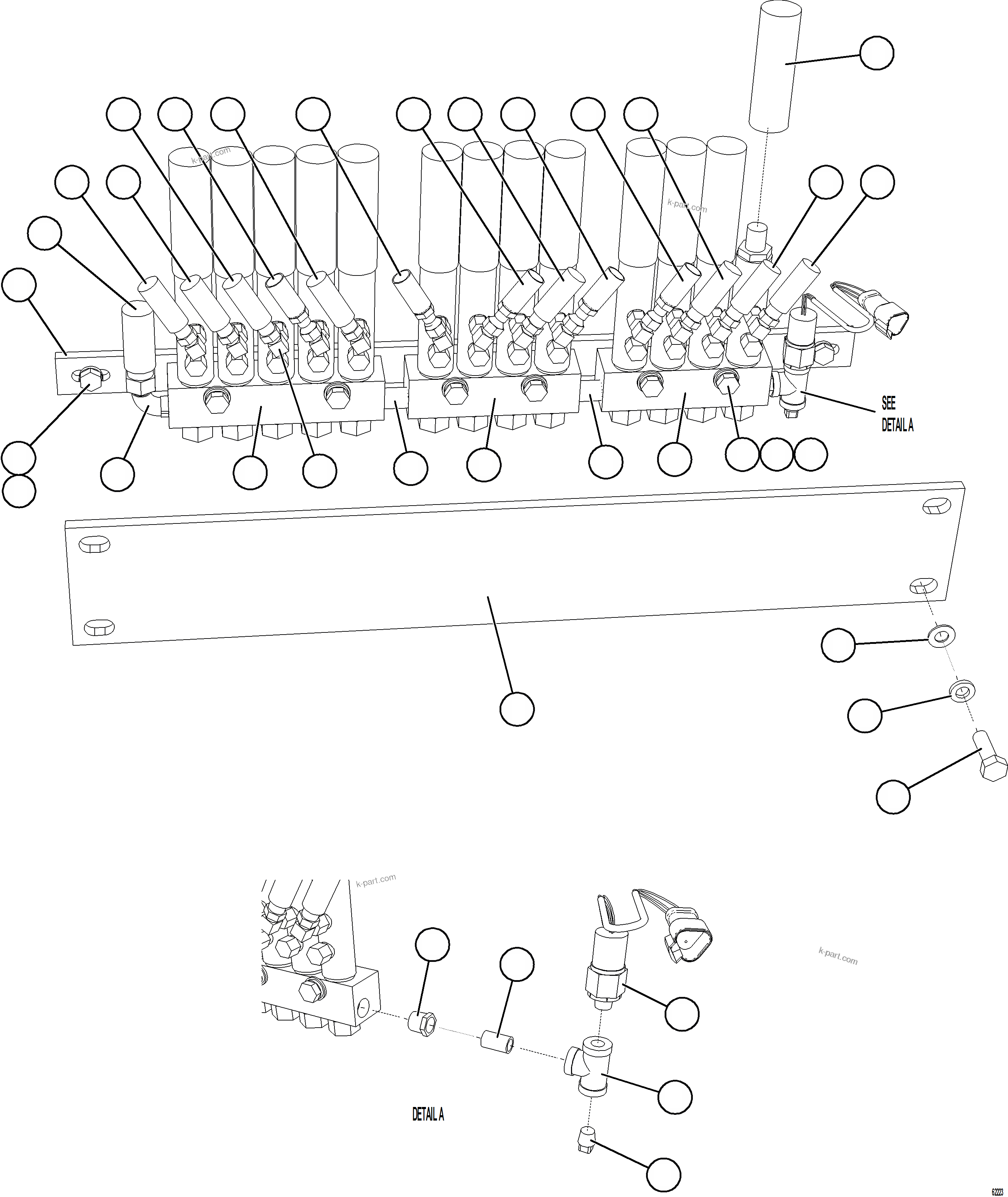 Komatsu parts book diagram for AFE59-FW 930E-4 S/N A31849 & A31860  CERREJON: AUTOMATIC LUBRICATION SYSTEM - REAR AXLE    1/2