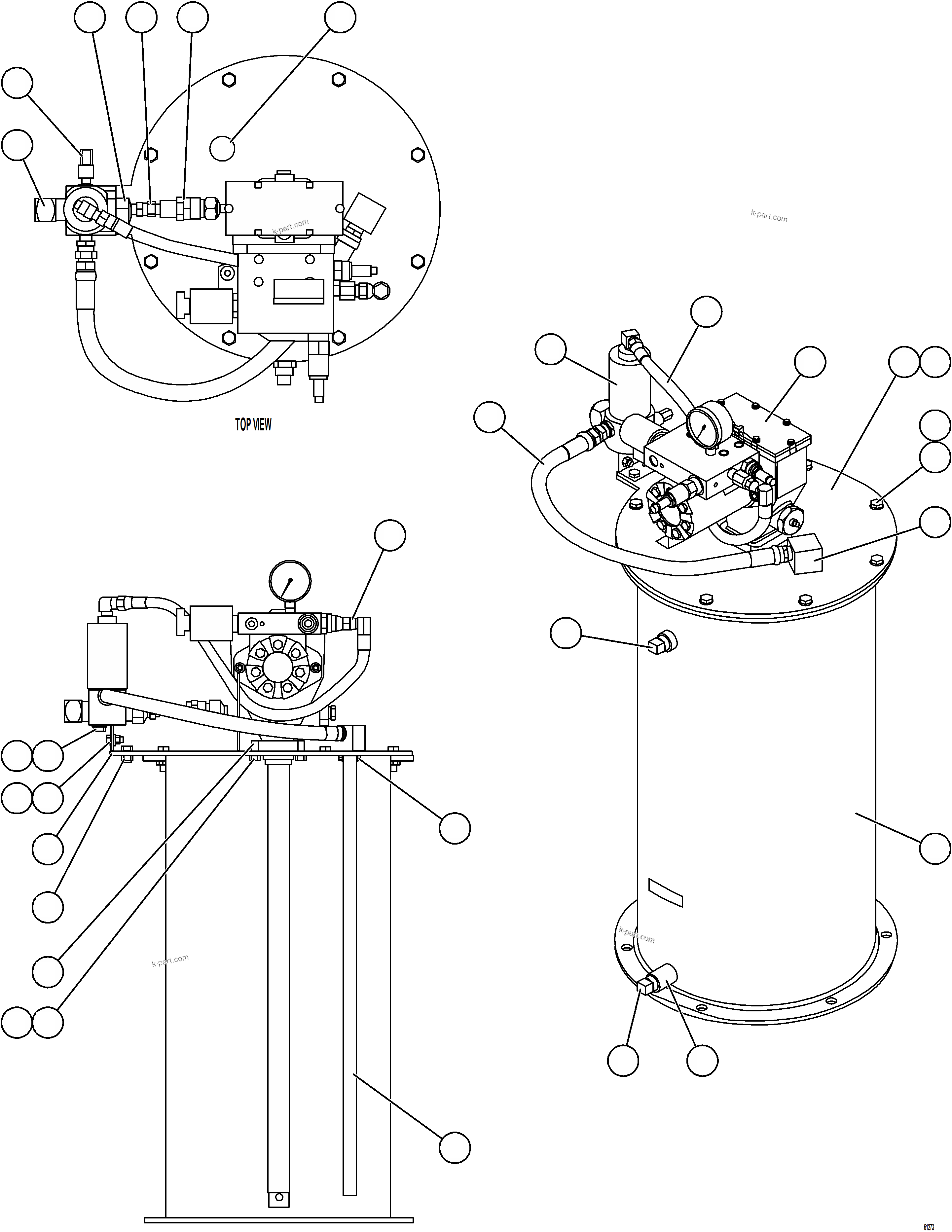 Komatsu parts book diagram for AFE59-FW 930E-4 S/N A31849 & A31860  CERREJON: LUBE PUMP/CONTAINER ASSEMBLY        58F-60-00470