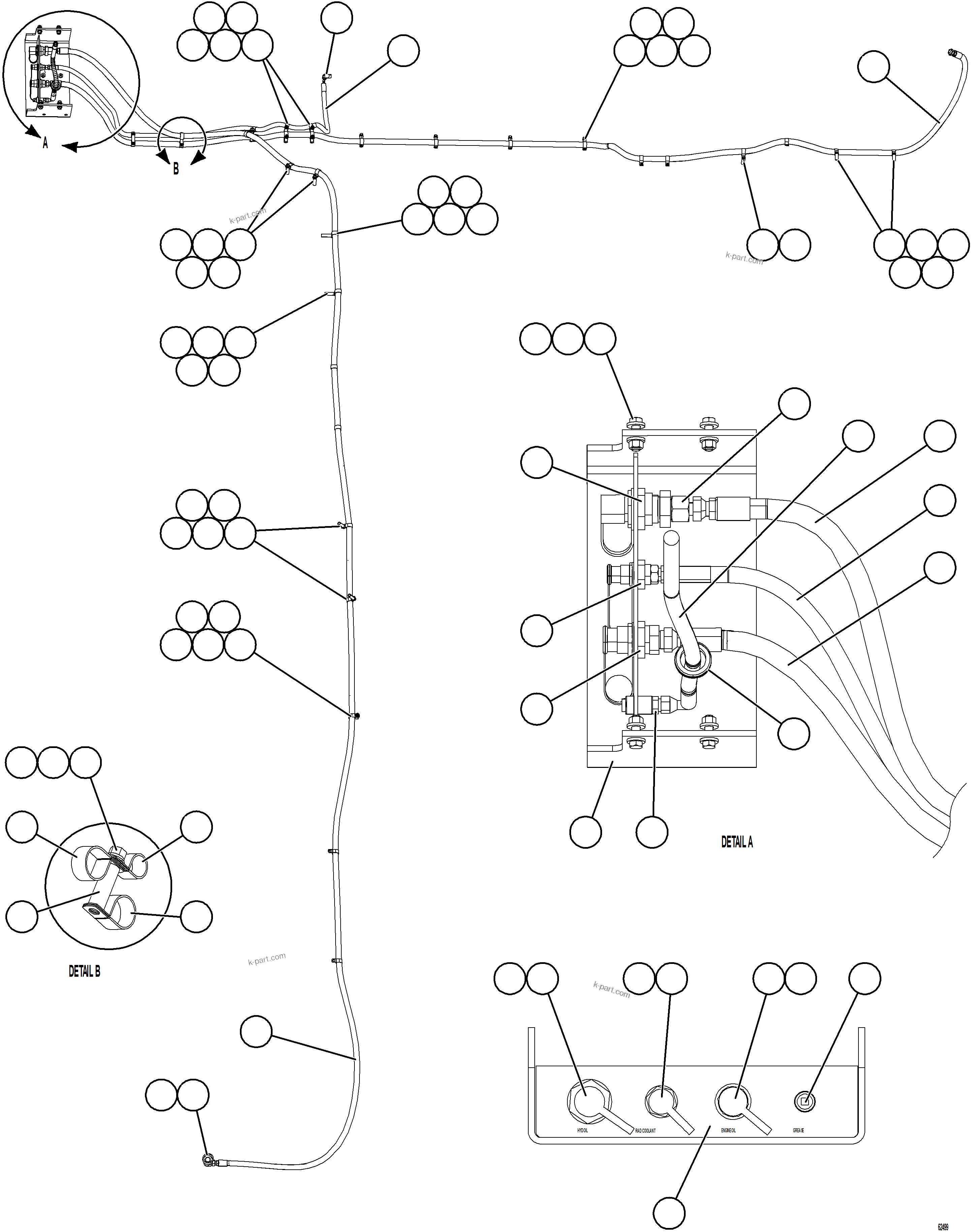 Komatsu parts book diagram for AFE59-FW 930E-4 S/N A31849 & A31860  CERREJON: SERVICE CENTER - LH