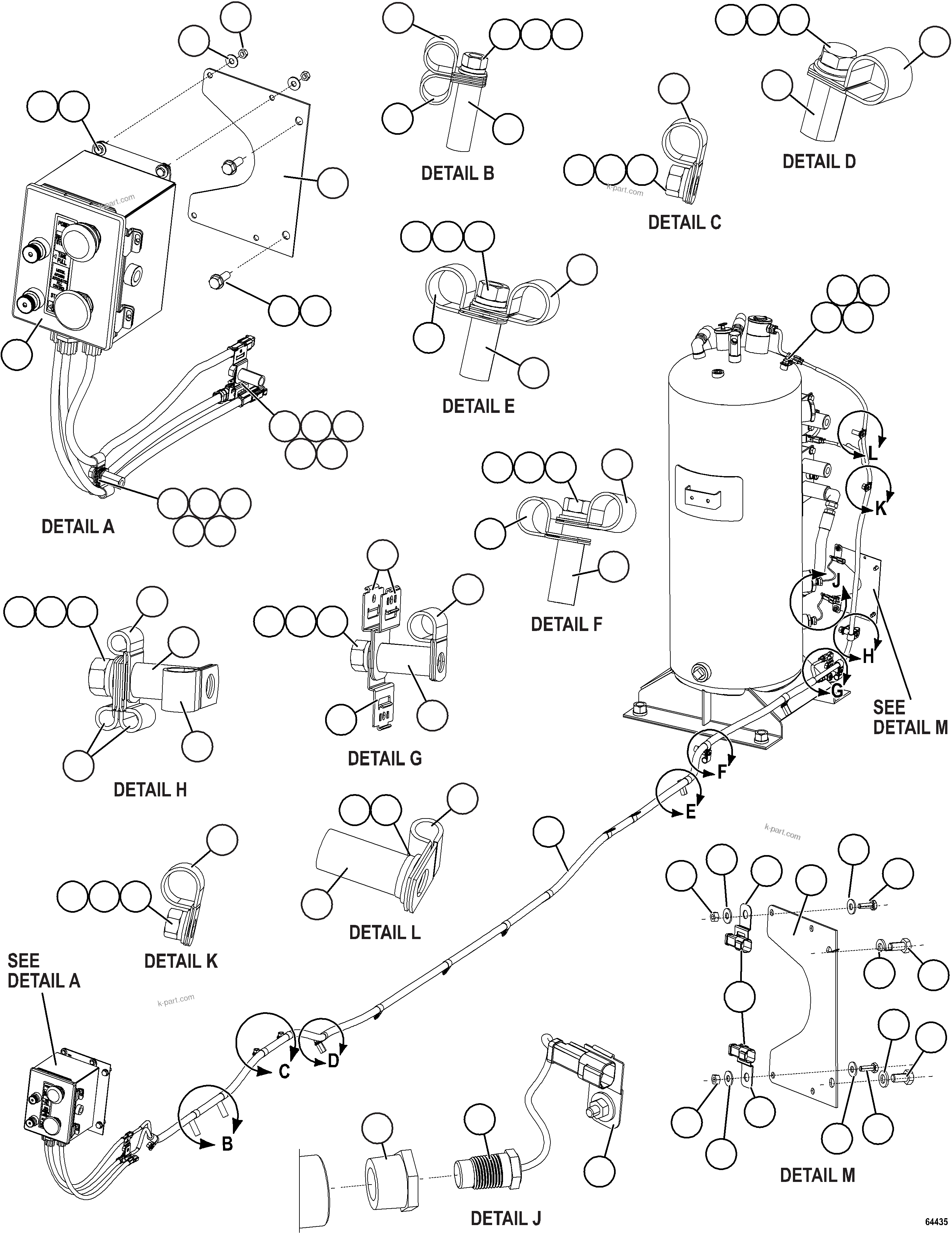 Komatsu parts book diagram for AFE59-FW 930E-4 S/N A31849 & A31860  CERREJON: ENGINE OIL RESERVE SYSTEM   2/2