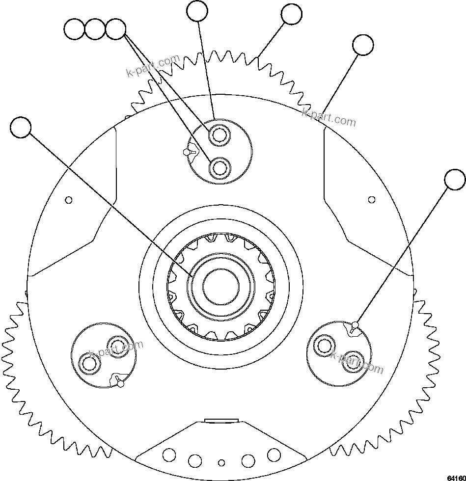 Komatsu parts book diagram for AFE59-FW 930E-4 S/N A31849 & A31860  CERREJON: CARRIER ASSEMBLY - HIGH SPEED         GE1315