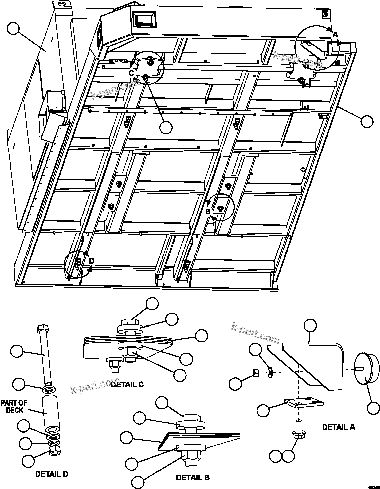 Komatsu parts book diagram for AFE59-FY 930E-4 S/N A31856 - A31859  JWANENG: RH DECK & RETARDING GRID INSTALLATION