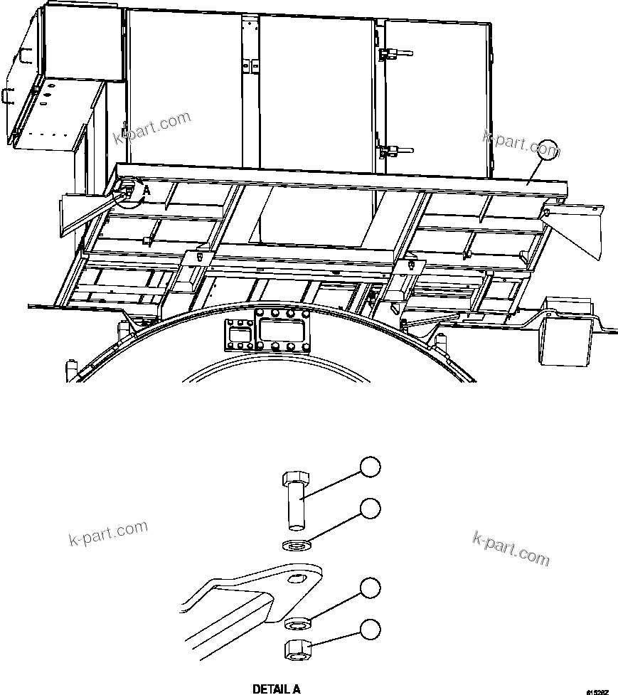 Komatsu parts book diagram for AFE59-FY 930E-4 S/N A31856 - A31859  JWANENG: CENTER DECK INSTALLATION