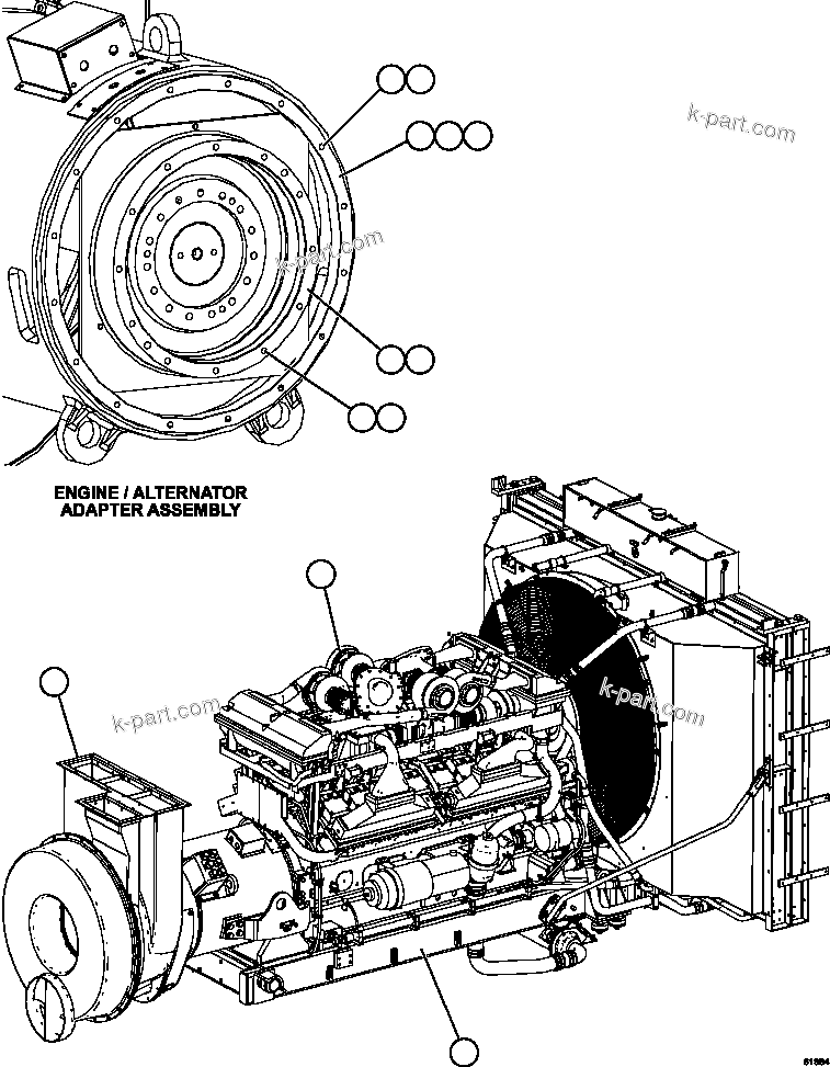 Komatsu parts book diagram for AFE59-FY 930E-4 S/N A31856 - A31859  JWANENG: POWERTRAIN INSTALLATION
