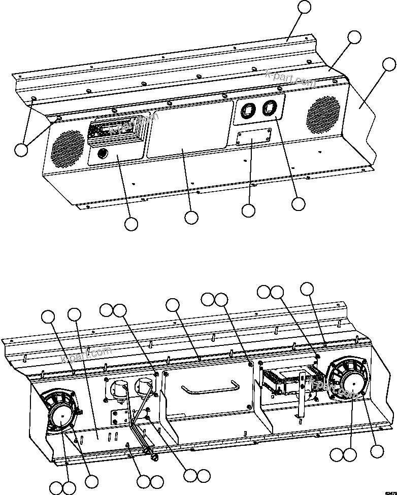 Komatsu parts book diagram for AFE59-FY 930E-4 S/N A31856 - A31859  JWANENG: OVERHEAD DASH MODULE