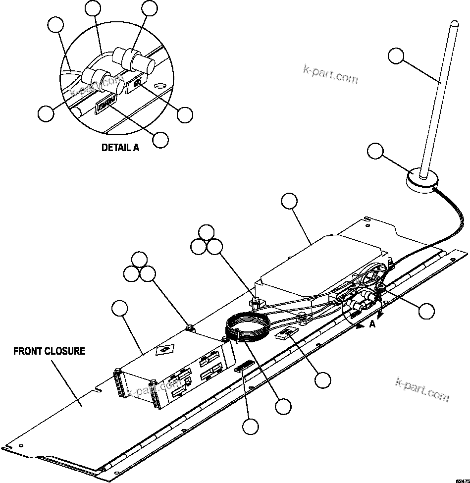 Komatsu parts book diagram for AFE59-FY 930E-4 S/N A31856 - A31859  JWANENG: ORBCOMM / KOMTRAX PLUS INSTALLATION