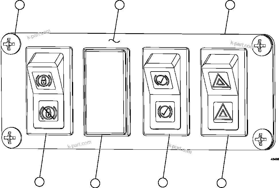 Komatsu parts book diagram for AFE59-FY 930E-4 S/N A31856 - A31859  JWANENG: UPPER RH DASH MODULE